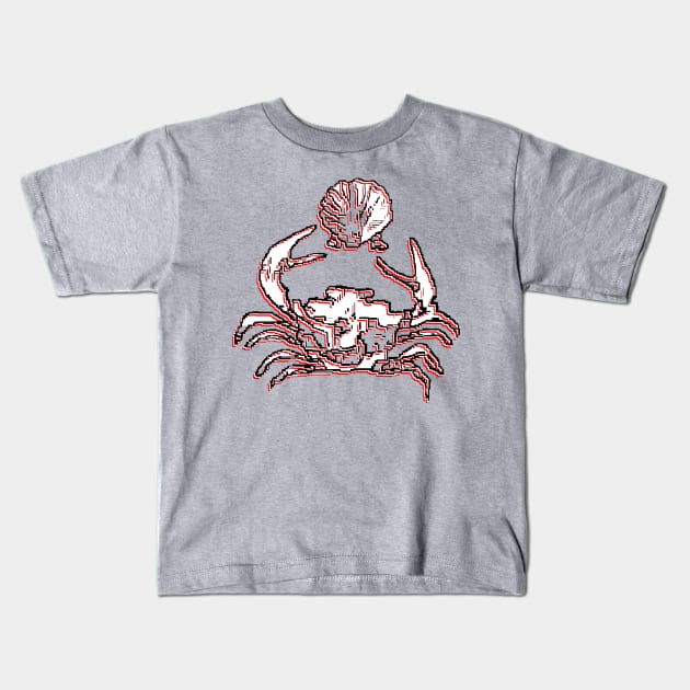 crab and pearl seafood delight crustacean charm ocean Kids T-Shirt by 4rpixs